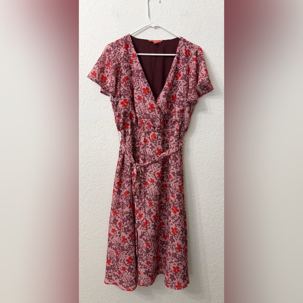 ModCloth Fits of Bliss Floral Wrap Midi Dress - XL